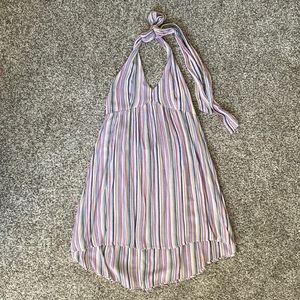 American Eagle size Medium Multi Stripe Halter Dress